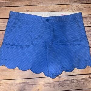 EUC Lilly Pulitzer Blue Textured Buttercup Shorts sz 8